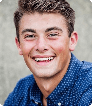 young man smiling after treatment
